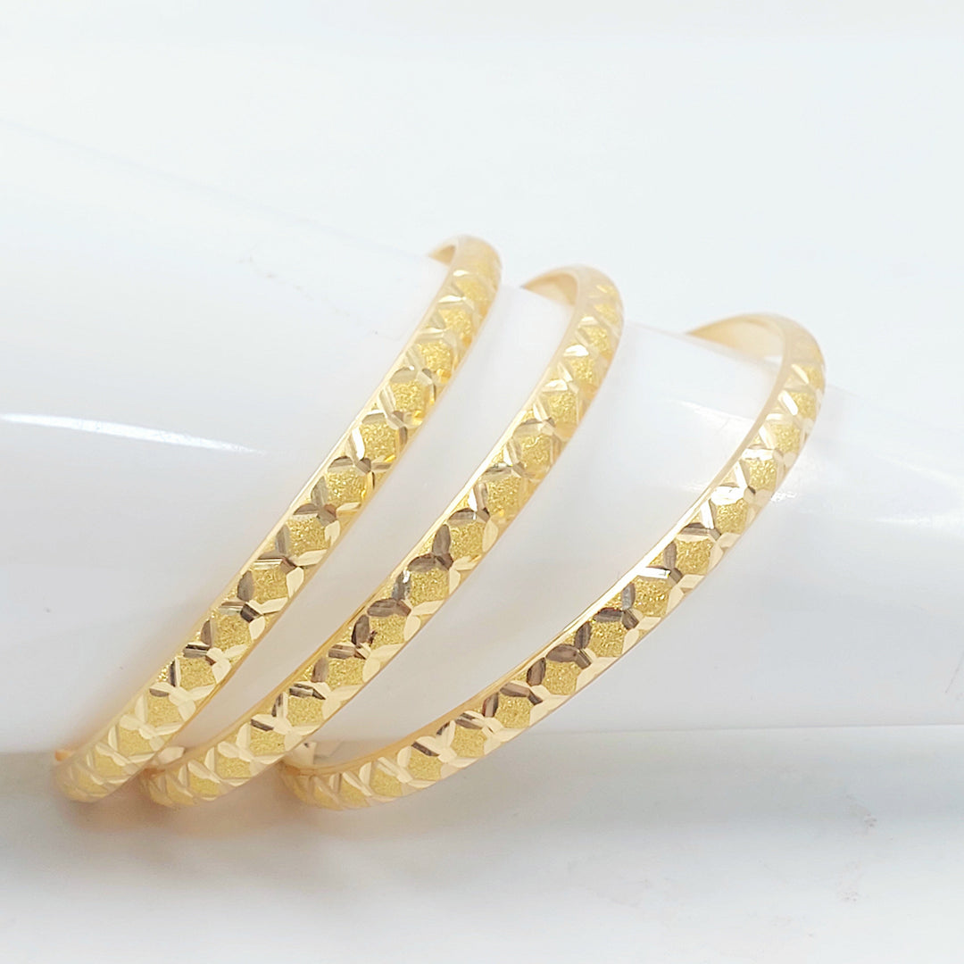 21K سحبة نقش خلية النحل-مجوهرات الشيخ سعيد-Saeed Jewelry 