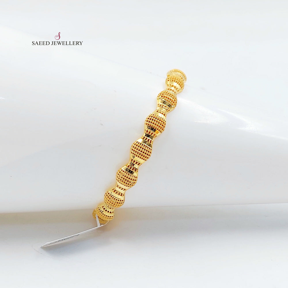 Deluxe Bahraini Bangle Made of 21K Gold by Saeed Jewelry 