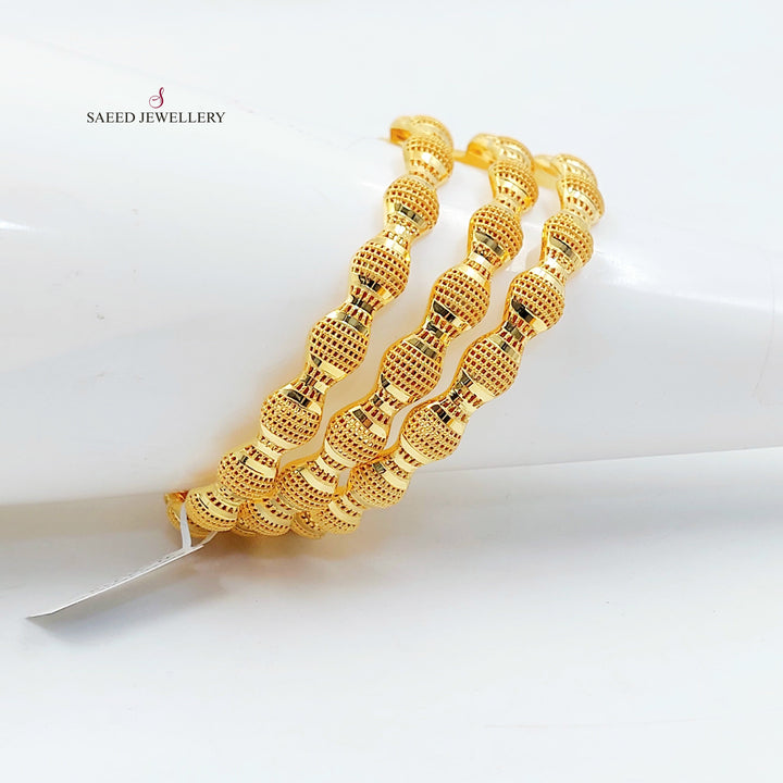 Deluxe Bahraini Bangle Made of 21K Gold by Saeed Jewelry 