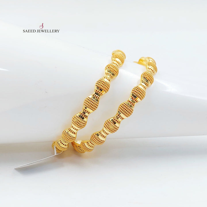 Deluxe Bahraini Bangle Made of 21K Gold by Saeed Jewelry 