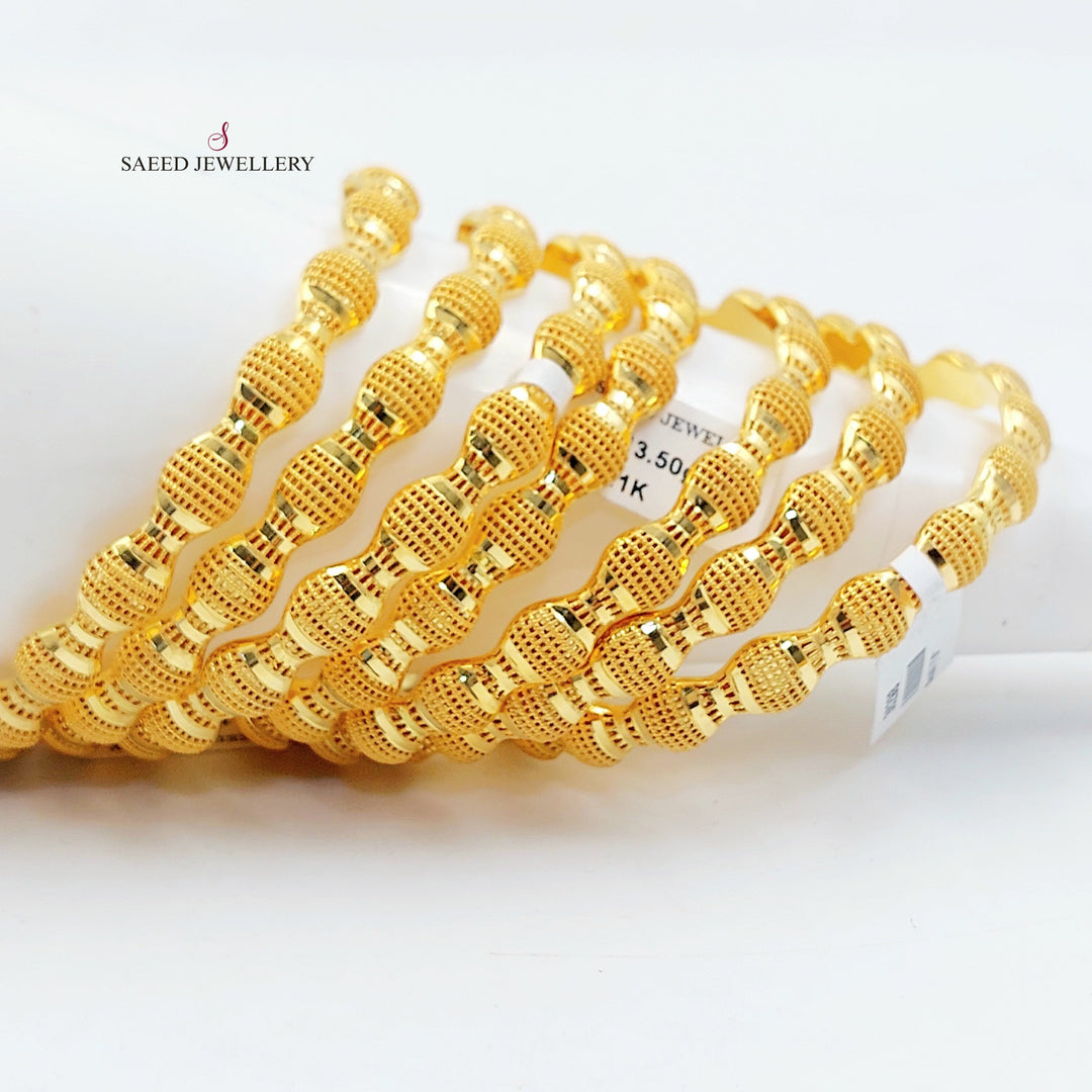 Deluxe Bahraini Bangle Made of 21K Gold by Saeed Jewelry 