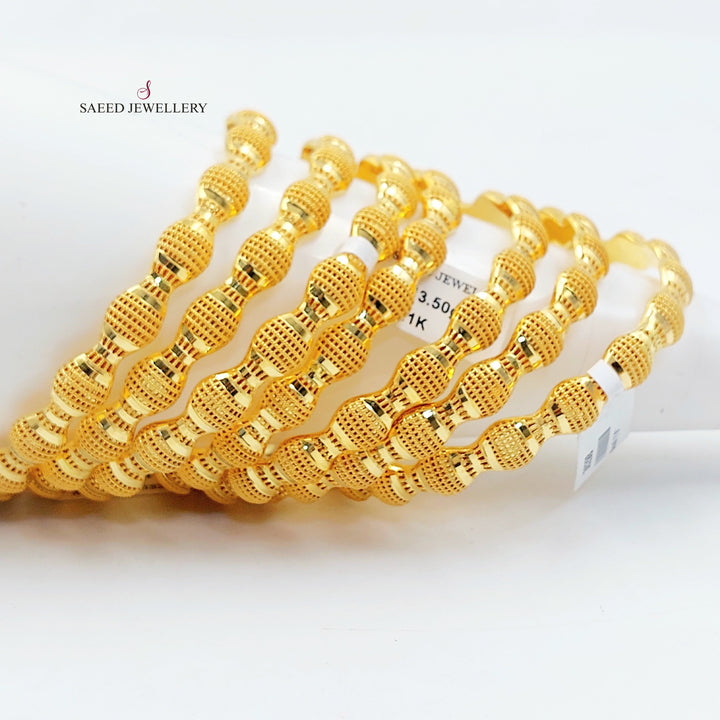Deluxe Bahraini Bangle Made of 21K Gold by Saeed Jewelry 