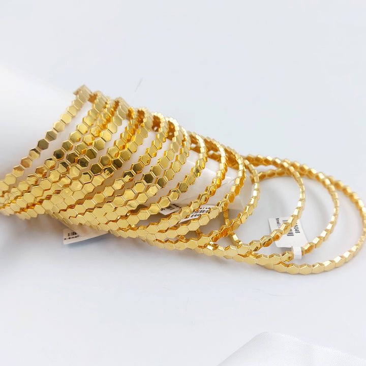 21K سحبة خلية النحل اكسترا-مجوهرات الشيخ سعيد-Saeed Jewelry 