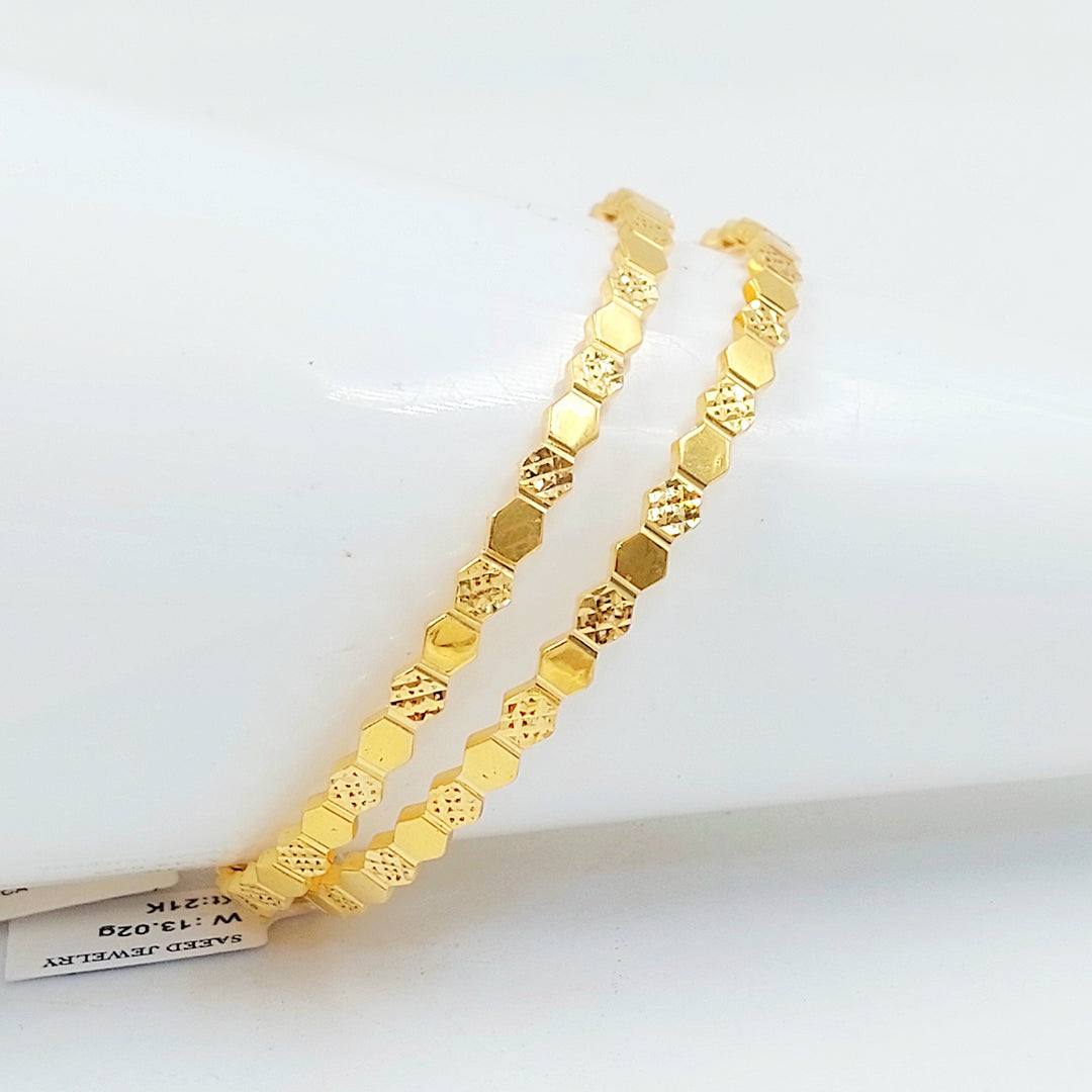 21K سحبة خلية النحل اكسترا-مجوهرات الشيخ سعيد-Saeed Jewelry 