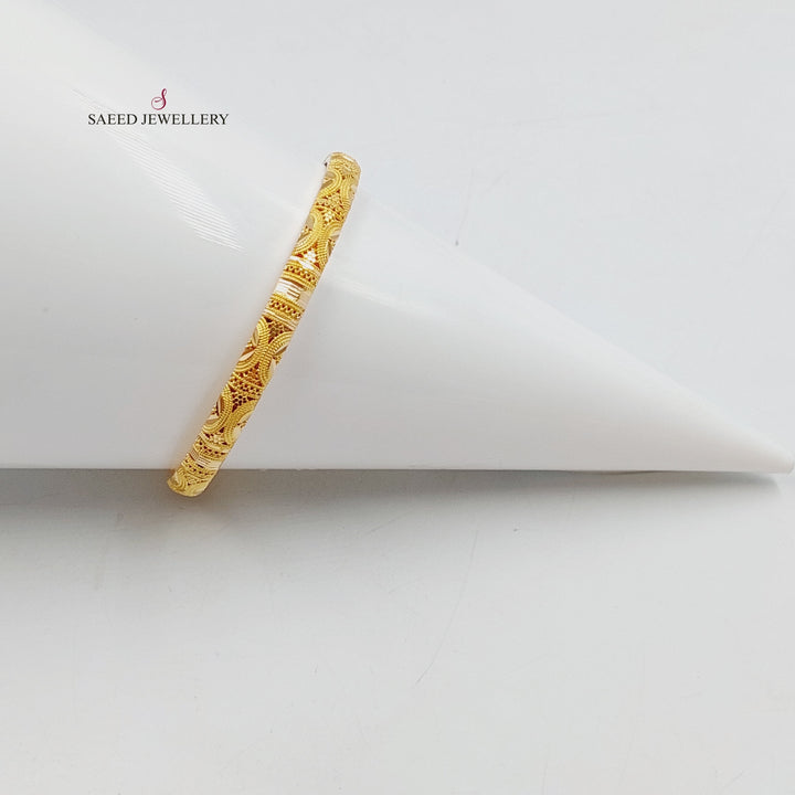 21K Gold Deluxe Engraved Bangle by Saeed Jewelry - Image 2