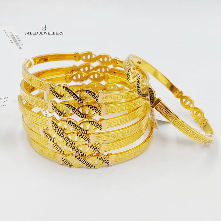 21K Gold Enameled Virna Bangle by Saeed Jewelry - Image 7