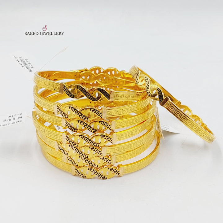 21K Gold Enameled Virna Bangle by Saeed Jewelry - Image 8