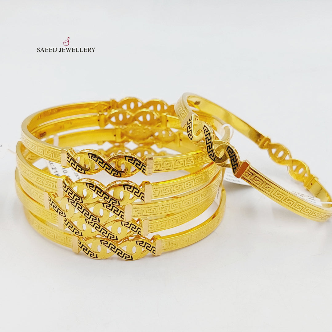 21K Gold Enameled Virna Bangle by Saeed Jewelry - Image 6