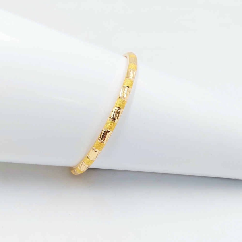 Engraved Bangle Made of 21K Gold by Saeed Jewelry 