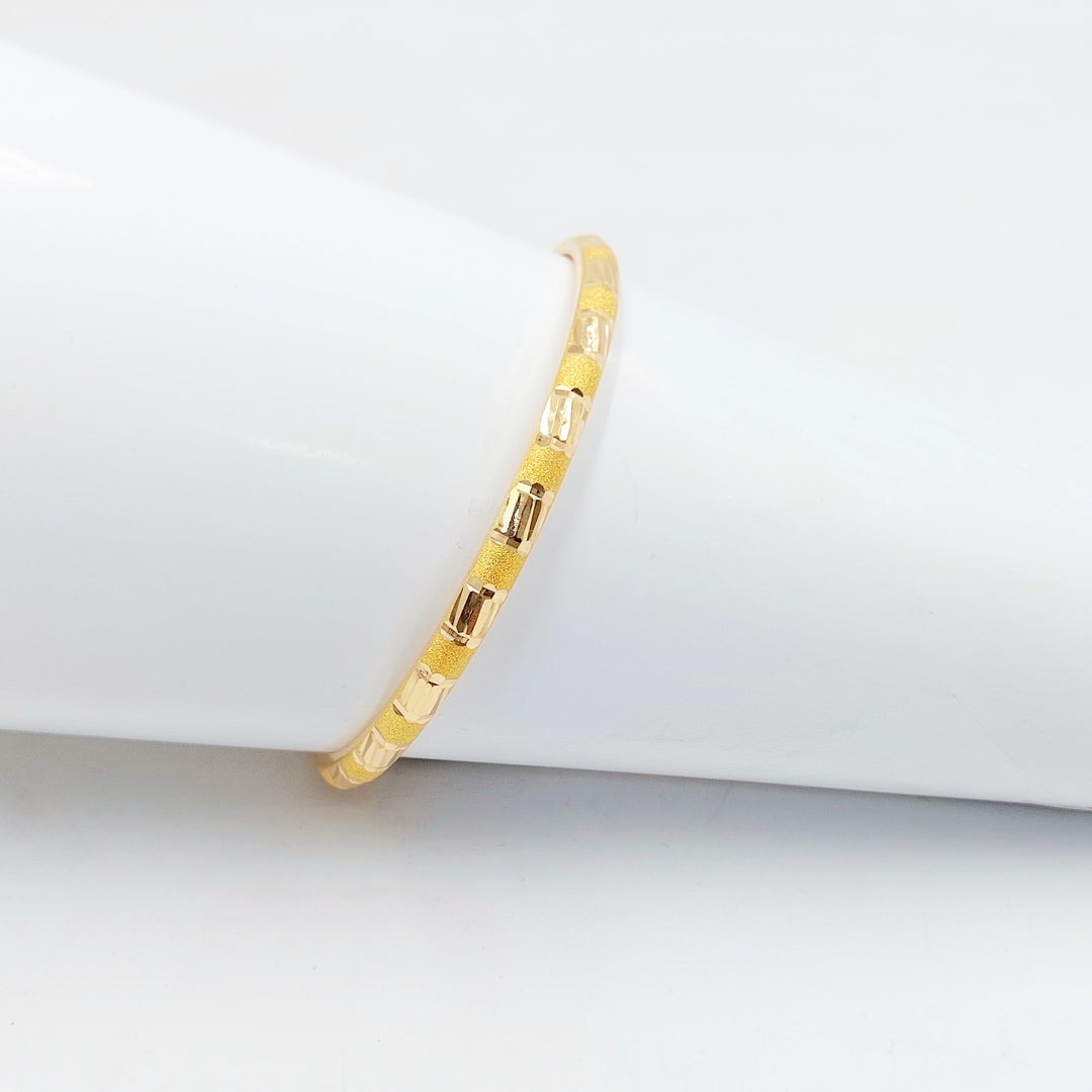 Engraved Bangle Made of 21K Gold by Saeed Jewelry 