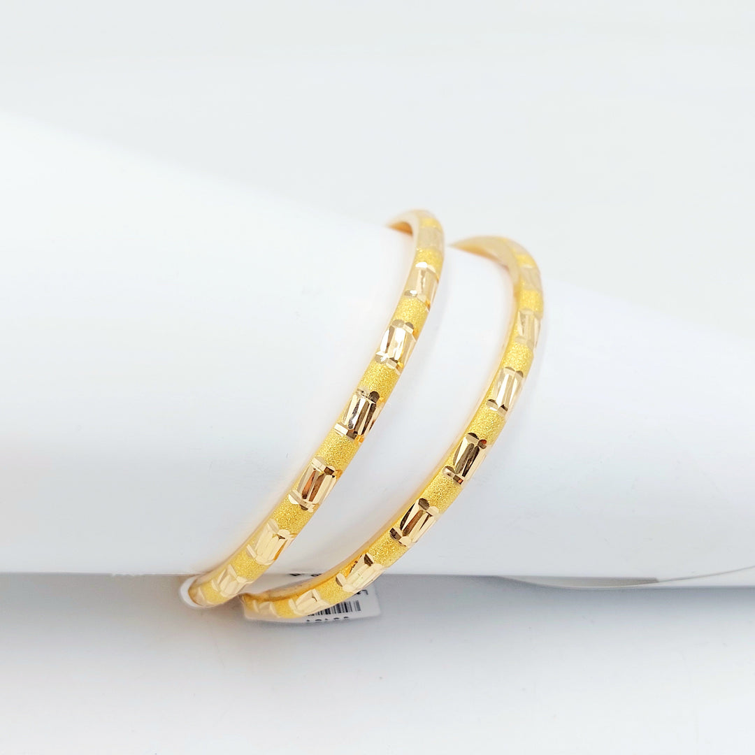 Engraved Bangle Made of 21K Gold by Saeed Jewelry 