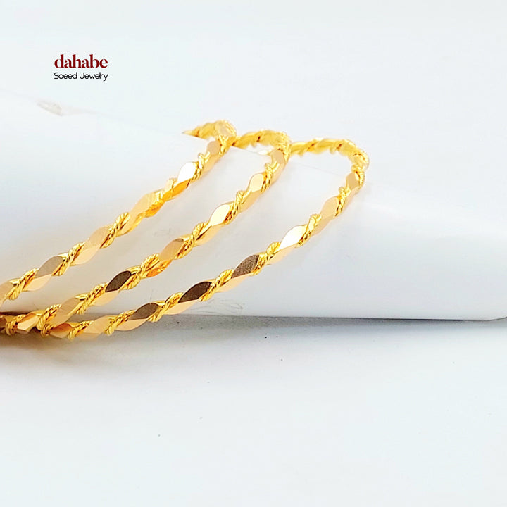 21K سحبة جدل-مجوهرات الشيخ سعيد-Saeed Jewelry 
