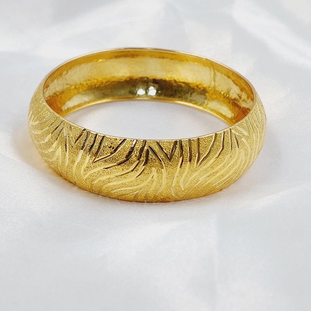 Sanded Bangle Made of 21K Gold by Saeed Jewelry 
