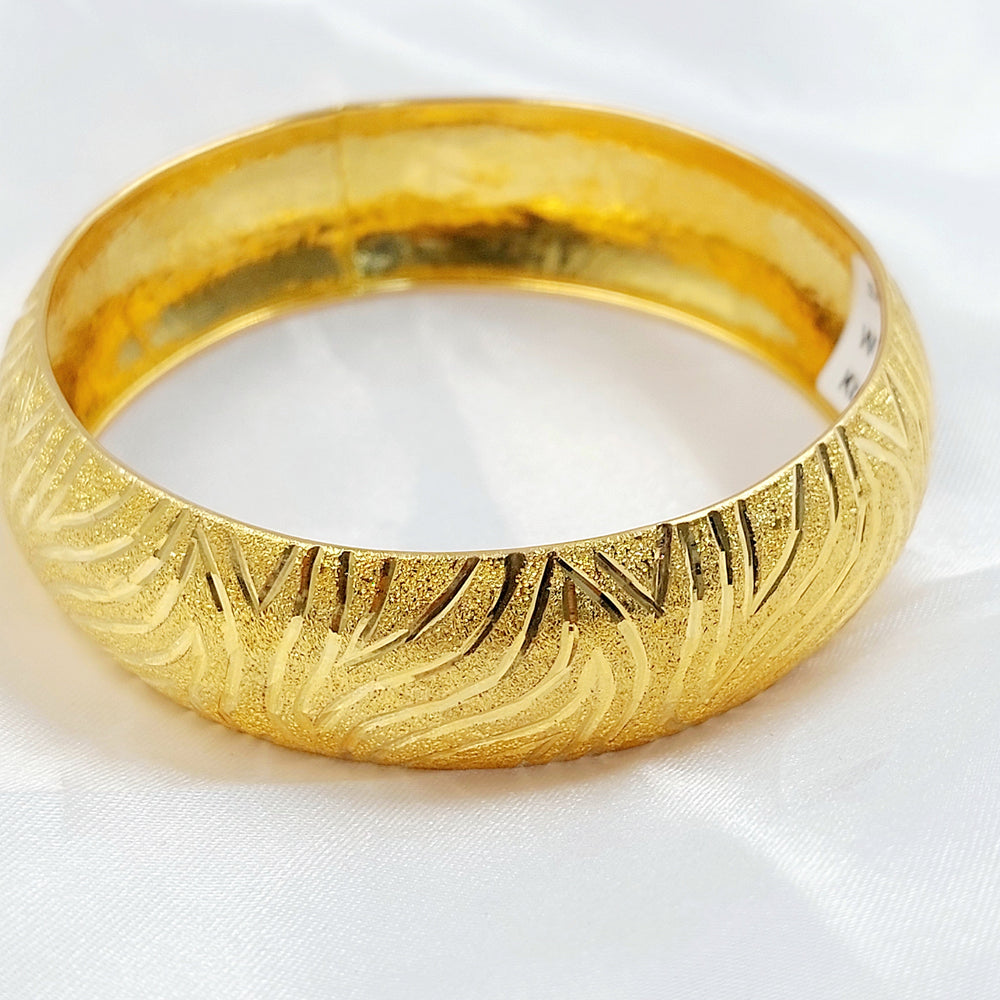 Sanded Bangle Made of 21K Gold by Saeed Jewelry 