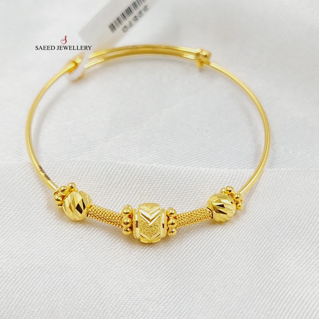 21K Gold Children's Bracelet by Saeed Jewelry - Image 3