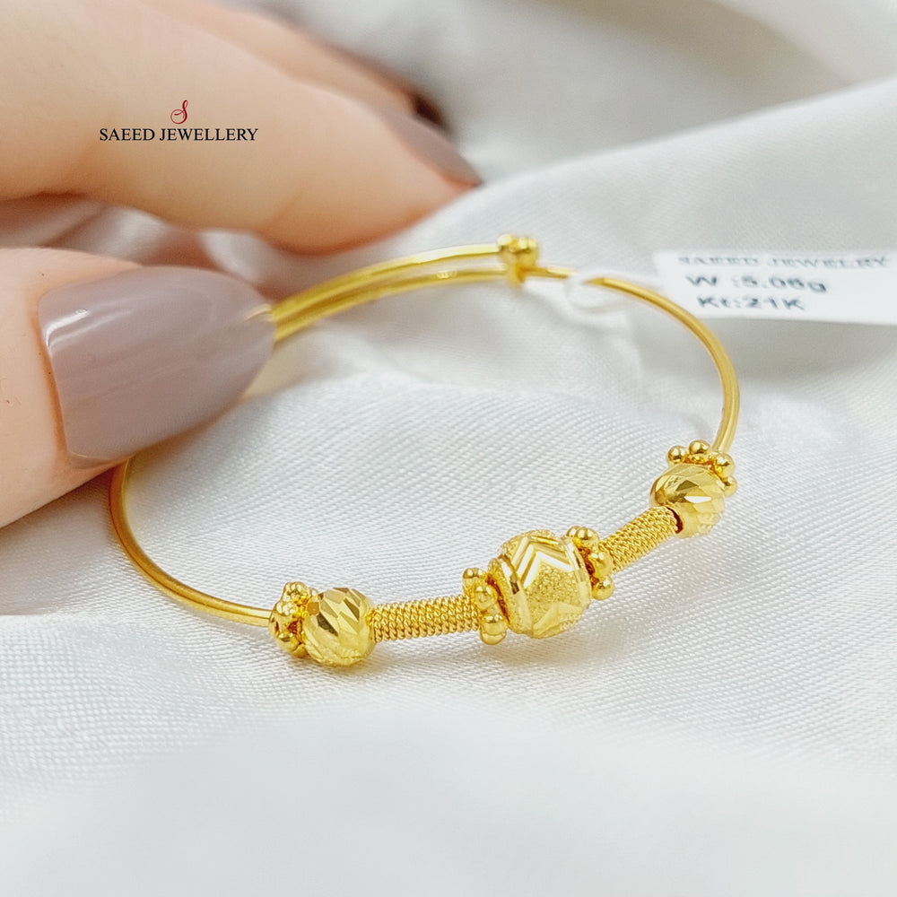 21K Gold Children's Bracelet by Saeed Jewelry - Image 2