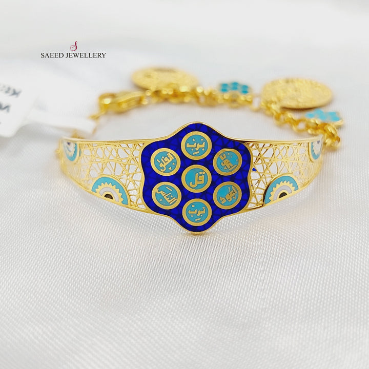 21K Gold Dandash Children's Bracelet by Saeed Jewelry - Image 1