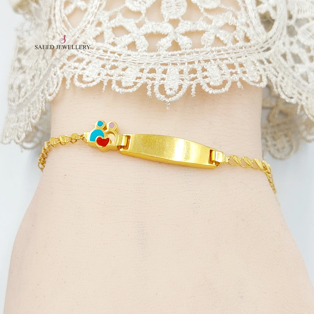 21K Gold Enameled Children's Bracelet by Saeed Jewelry - Image 6