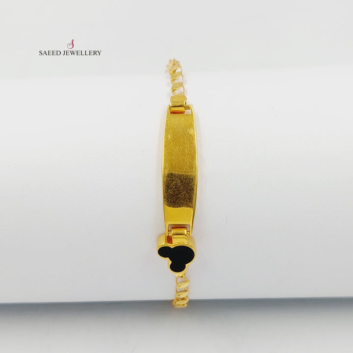 21K Gold Enameled Children's Bracelet by Saeed Jewelry - Image 3