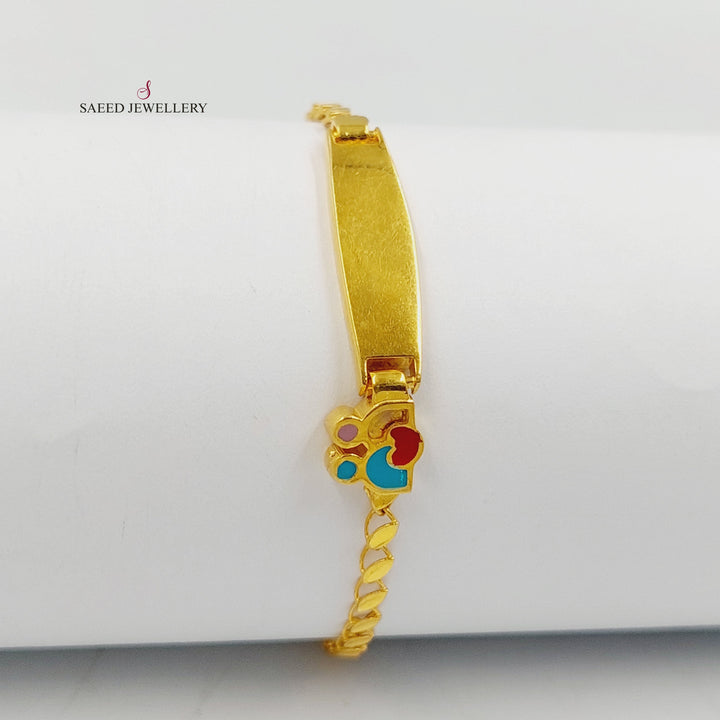 21K Gold Enameled Children's Bracelet by Saeed Jewelry - Image 5