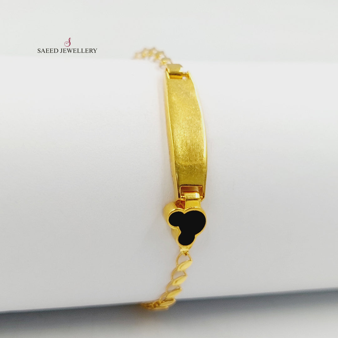 21K Gold Enameled Children's Bracelet by Saeed Jewelry - Image 1