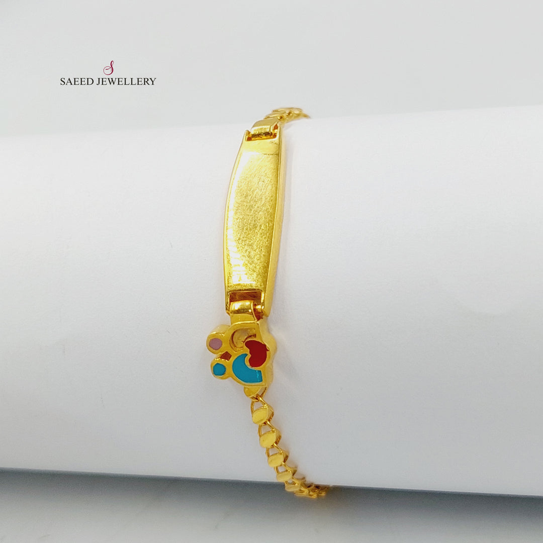 21K Gold Enameled Children's Bracelet by Saeed Jewelry - Image 3