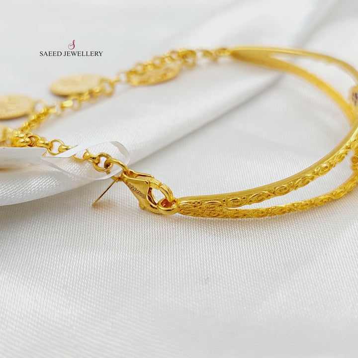 21K Gold Enameled Children's Bracelet by Saeed Jewelry - Image 2