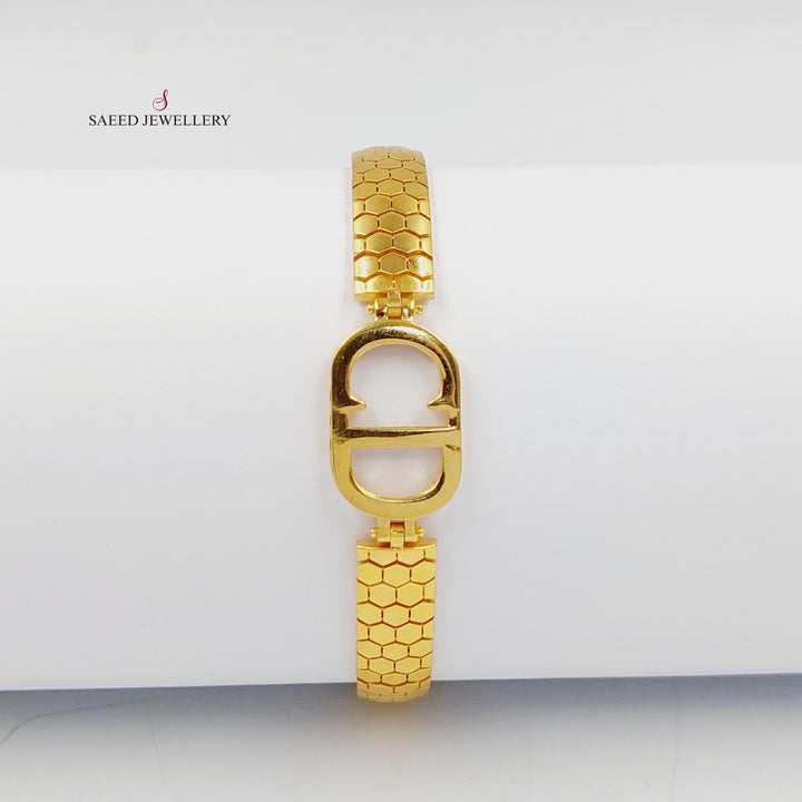 اسوارة افعى احرف Made of 21K Gold by Saeed Jewelry 