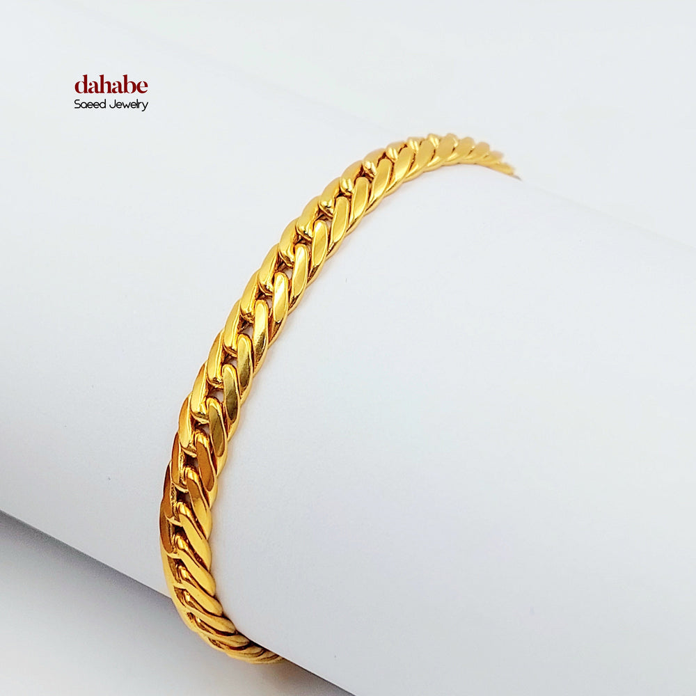 Deluxe Cuban Links Bracelet Made of 21K Gold by Saeed Jewelry 