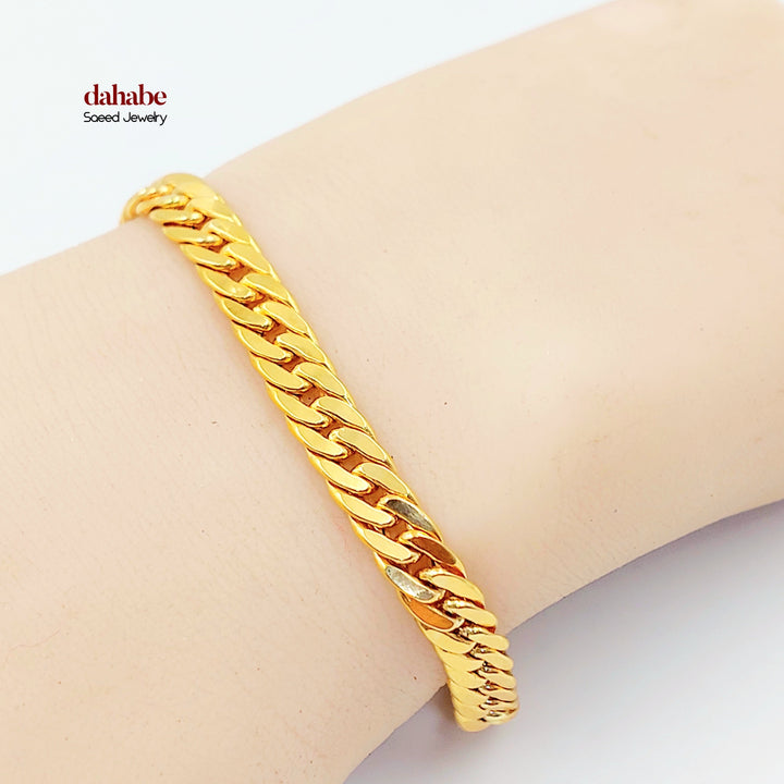 Deluxe Cuban Links Bracelet Made of 21K Gold by Saeed Jewelry 