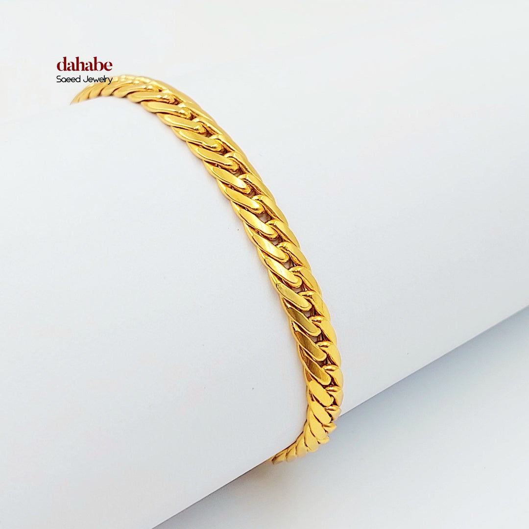 Deluxe Cuban Links Bracelet Made of 21K Gold by Saeed Jewelry 