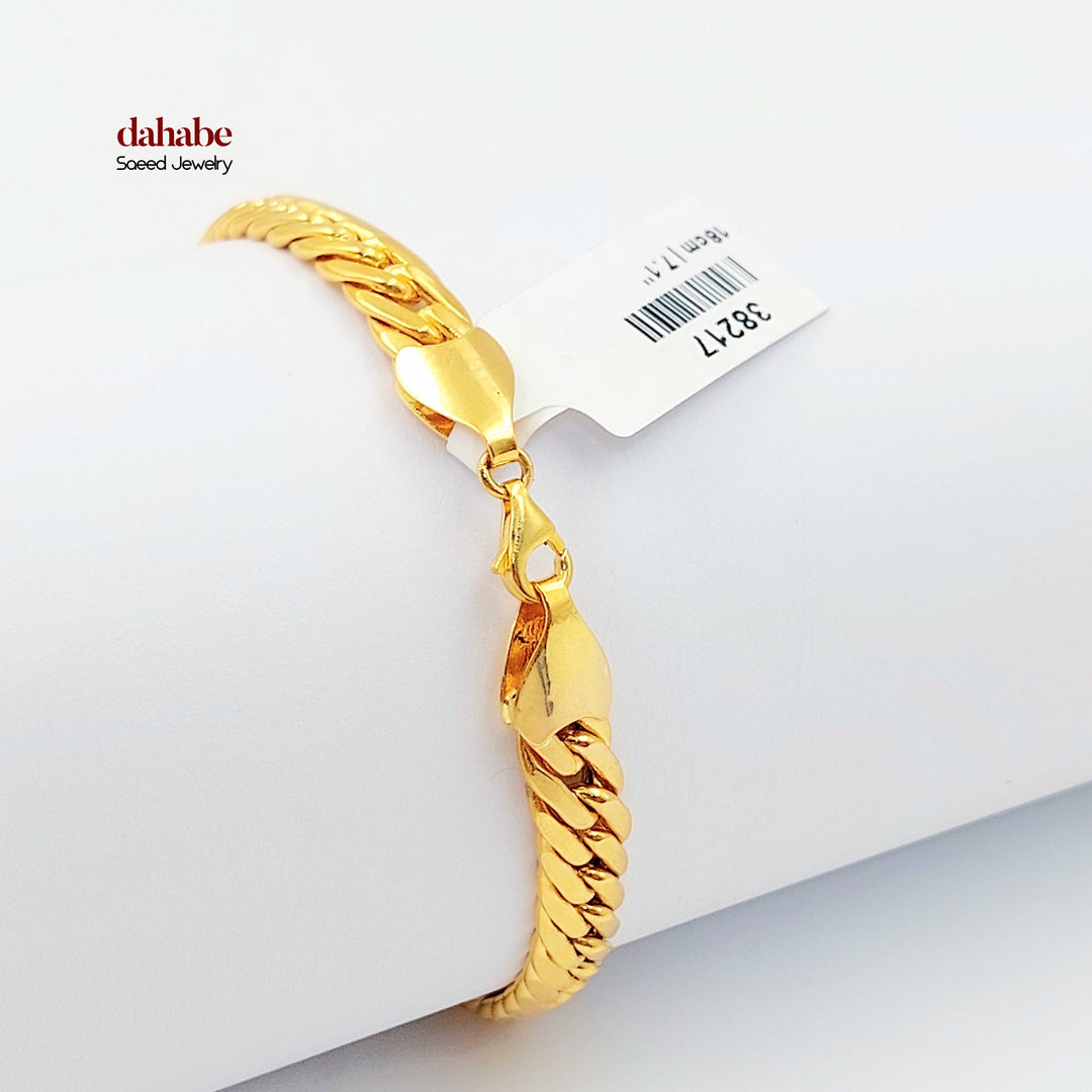 Deluxe Cuban Links Bracelet Made of 21K Gold by Saeed Jewelry 