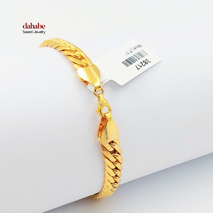 Deluxe Cuban Links Bracelet Made of 21K Gold by Saeed Jewelry 