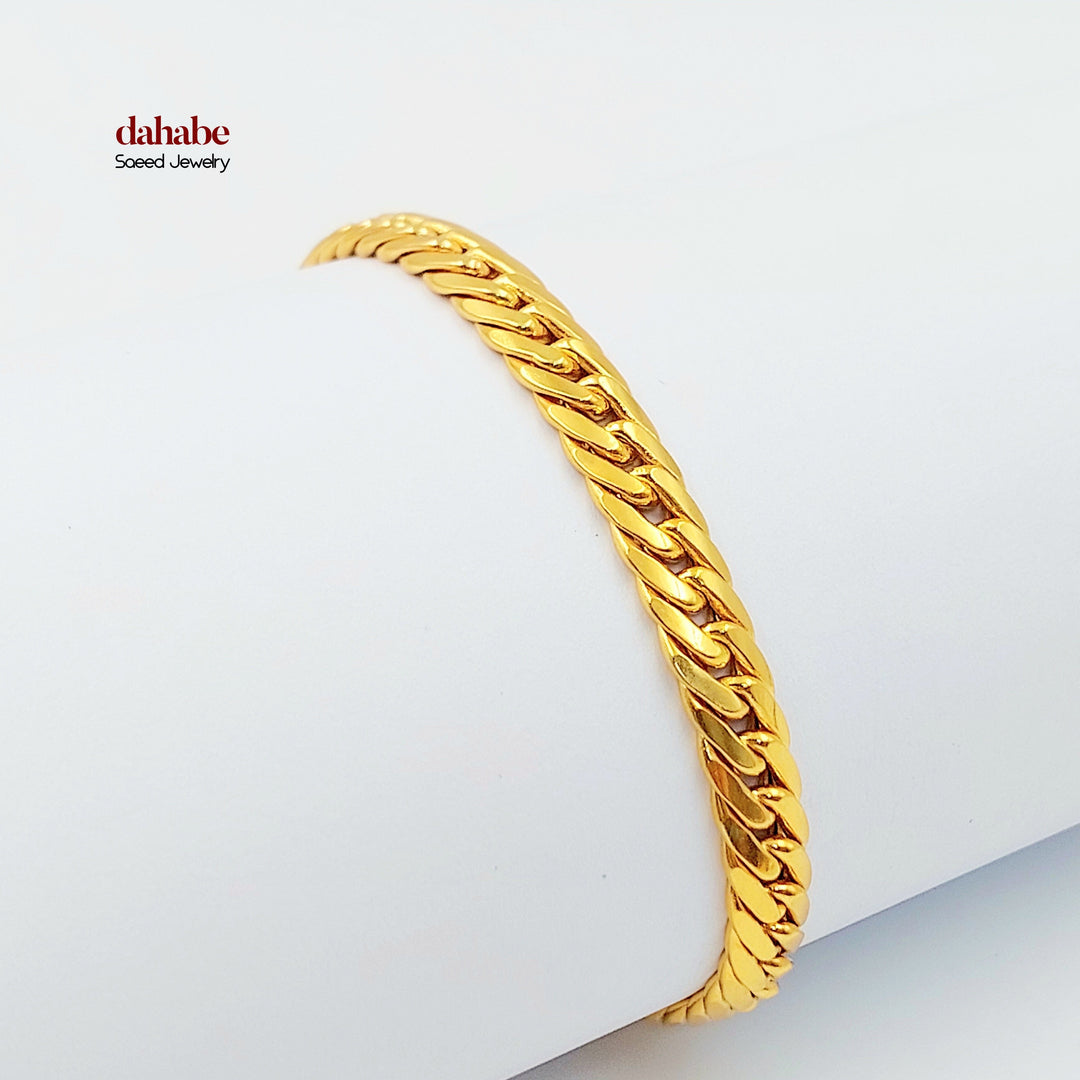 Deluxe Cuban Links Bracelet Made of 21K Gold by Saeed Jewelry 