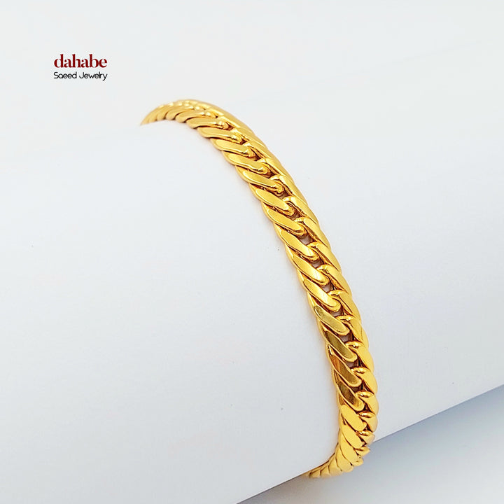 Deluxe Cuban Links Bracelet Made of 21K Gold by Saeed Jewelry 