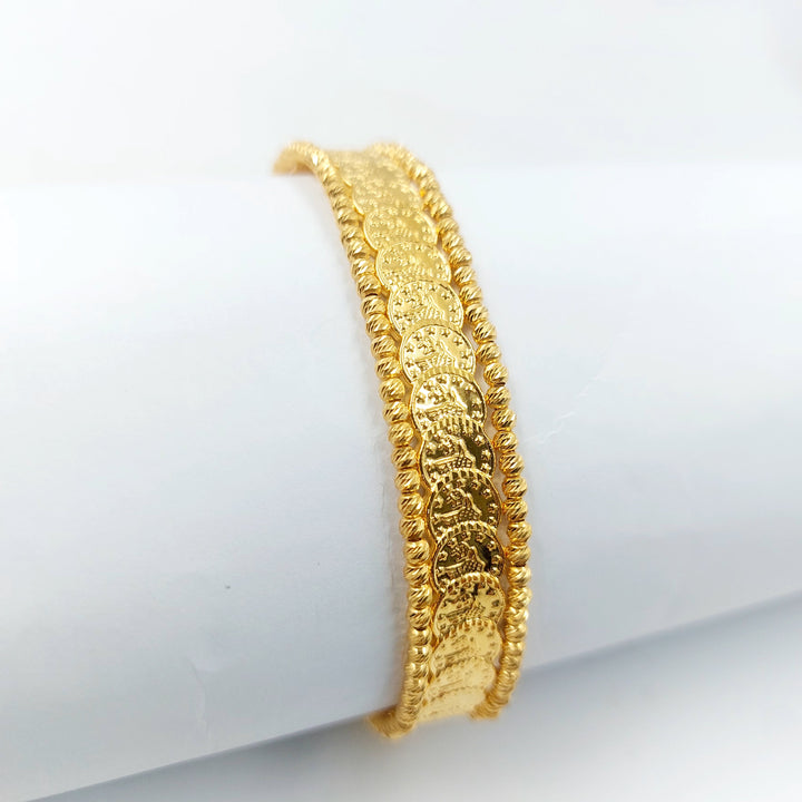 One Range Rashadi Bracelet Made of 21K Gold by Saeed Jewelry 