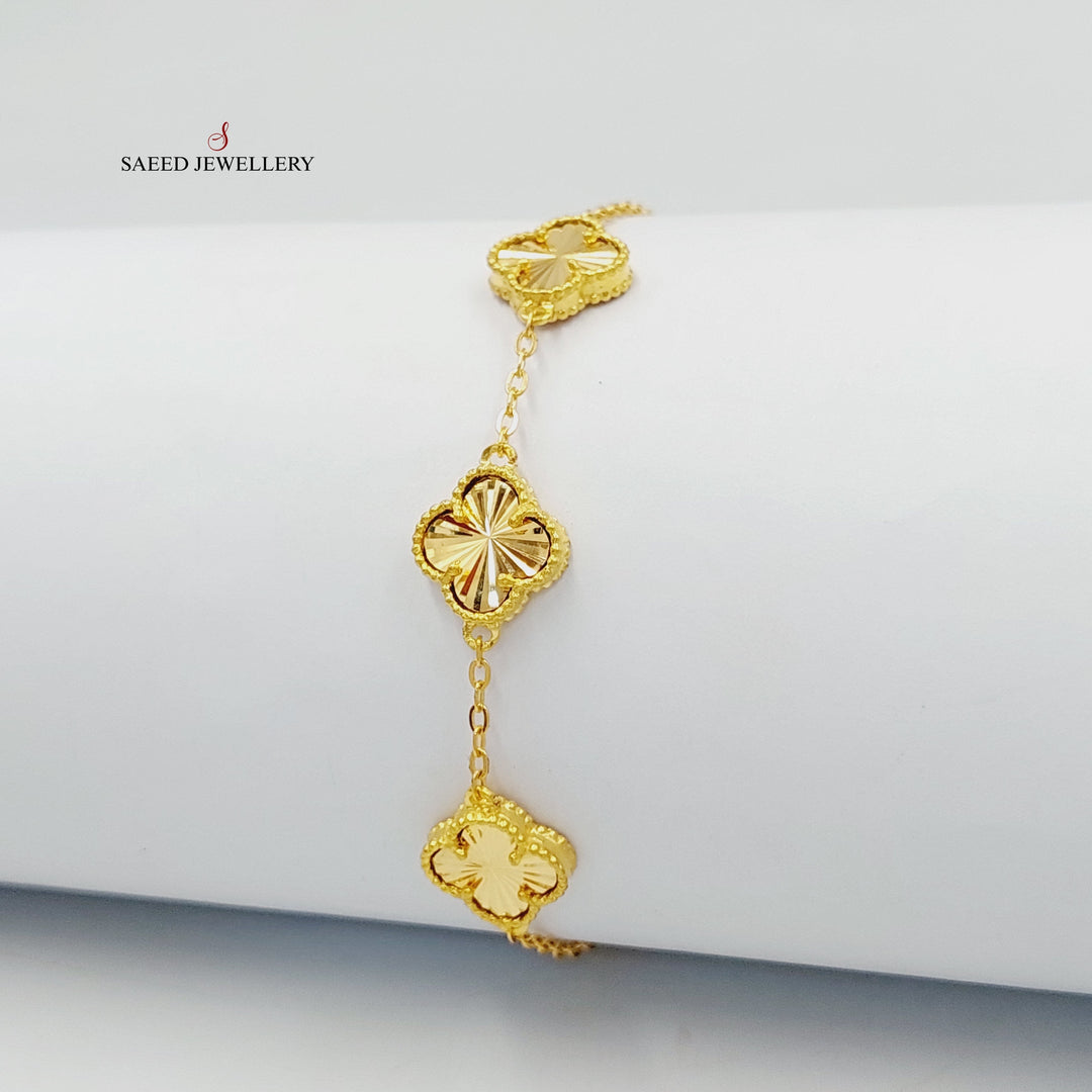 21K Gold Rose Bracelet by Saeed Jewelry - Image 3