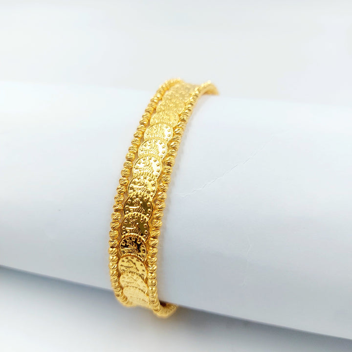 One Range Rashadi Bracelet Made of 21K Gold by Saeed Jewelry 