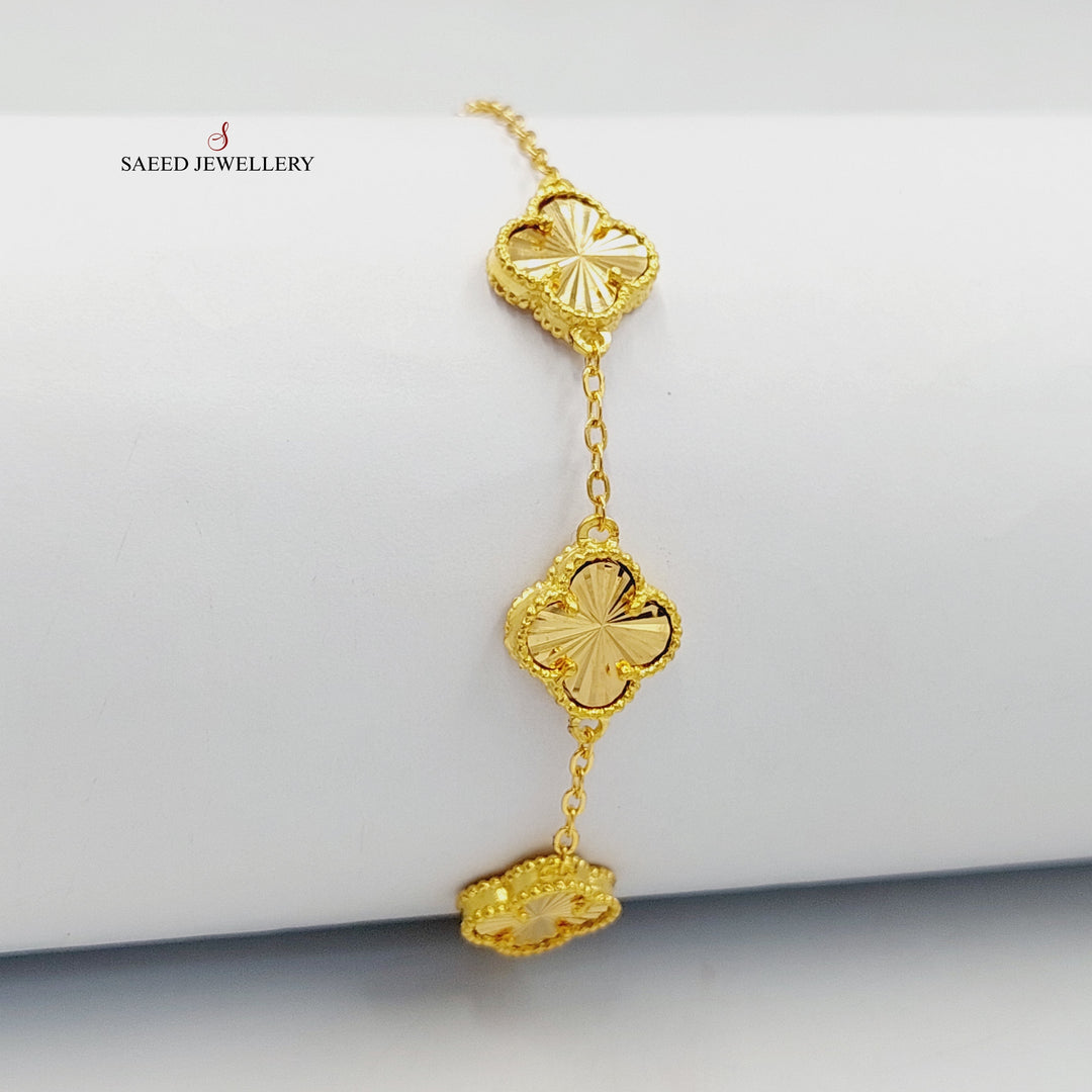 21K Gold Rose Bracelet by Saeed Jewelry - Image 1