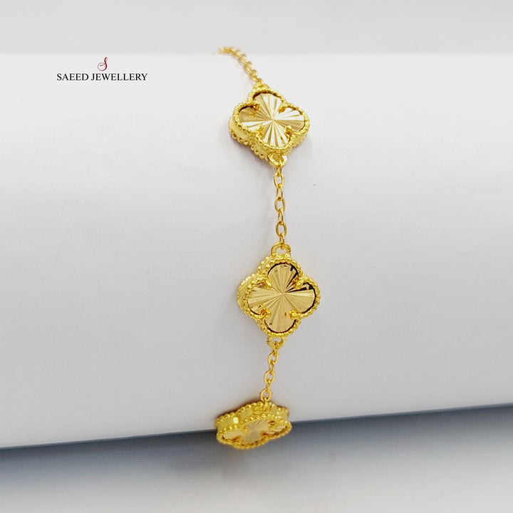 21K Gold Rose Bracelet by Saeed Jewelry - Image 1