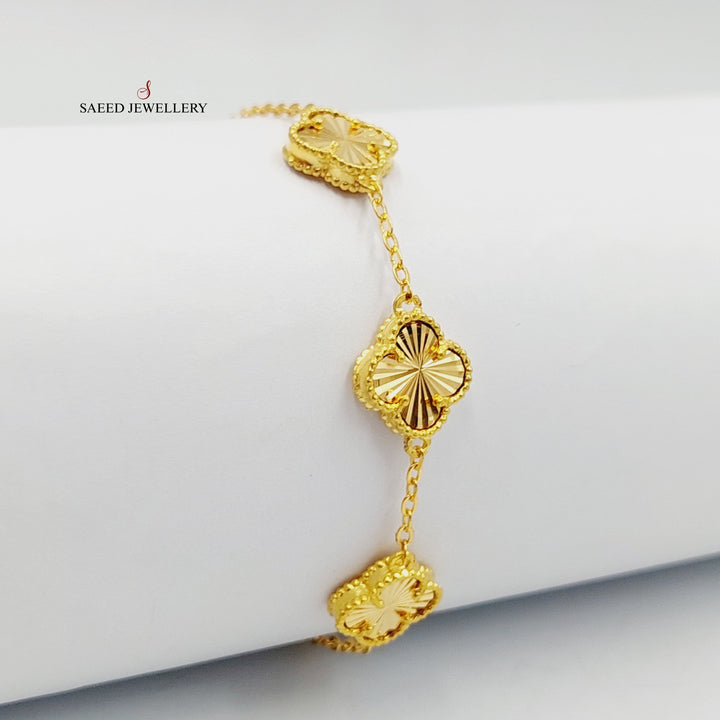 21K Gold Rose Bracelet by Saeed Jewelry - Image 4