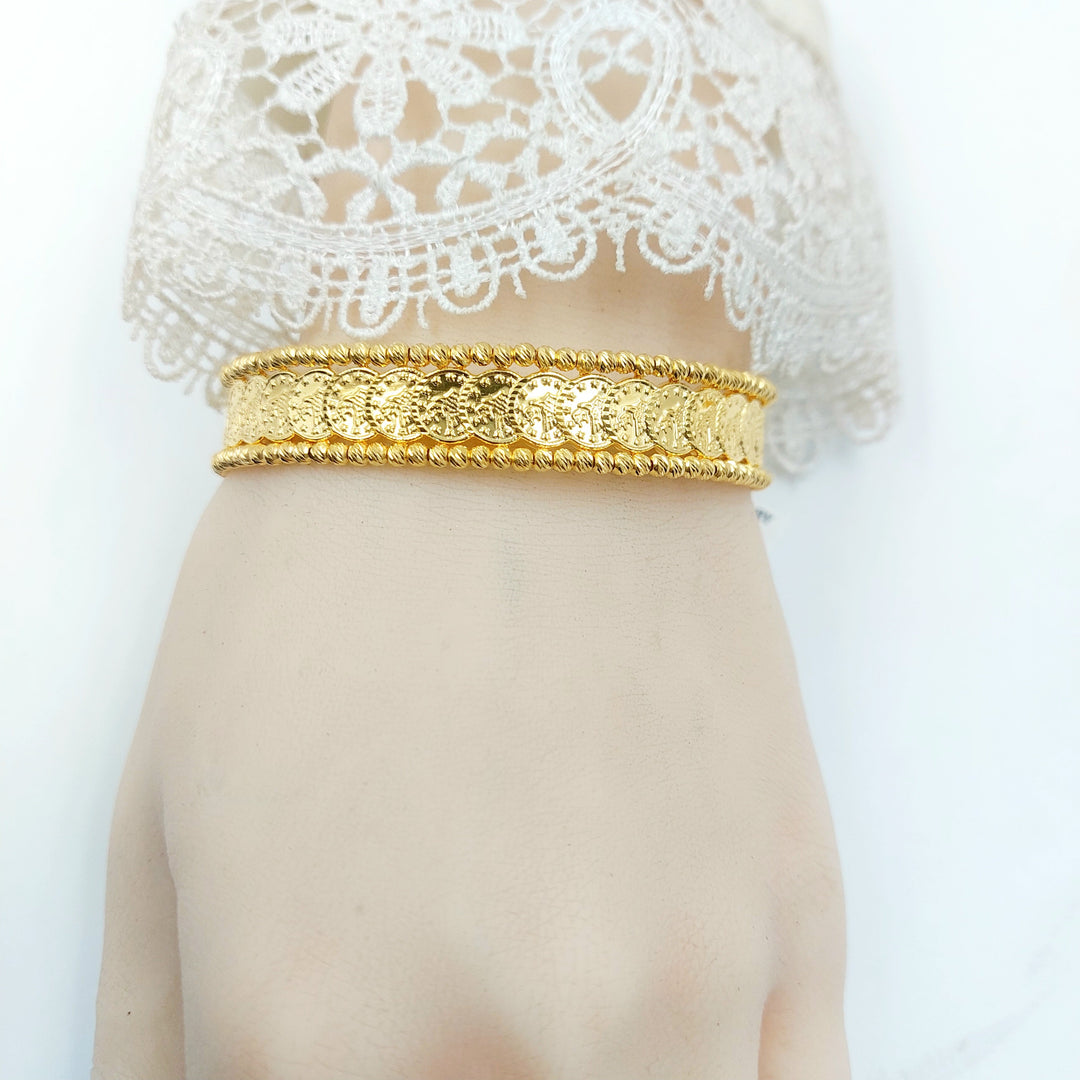 One Range Rashadi Bracelet Made of 21K Gold by Saeed Jewelry 