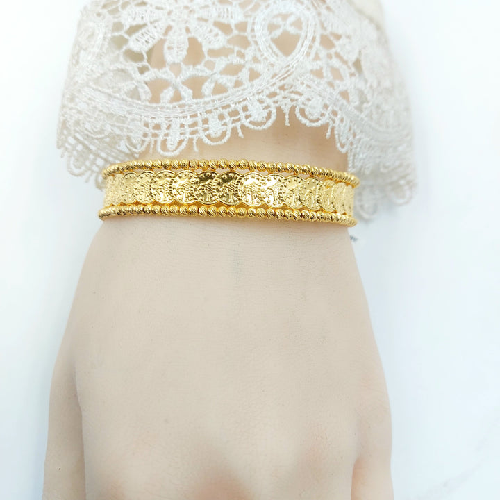 One Range Rashadi Bracelet Made of 21K Gold by Saeed Jewelry 
