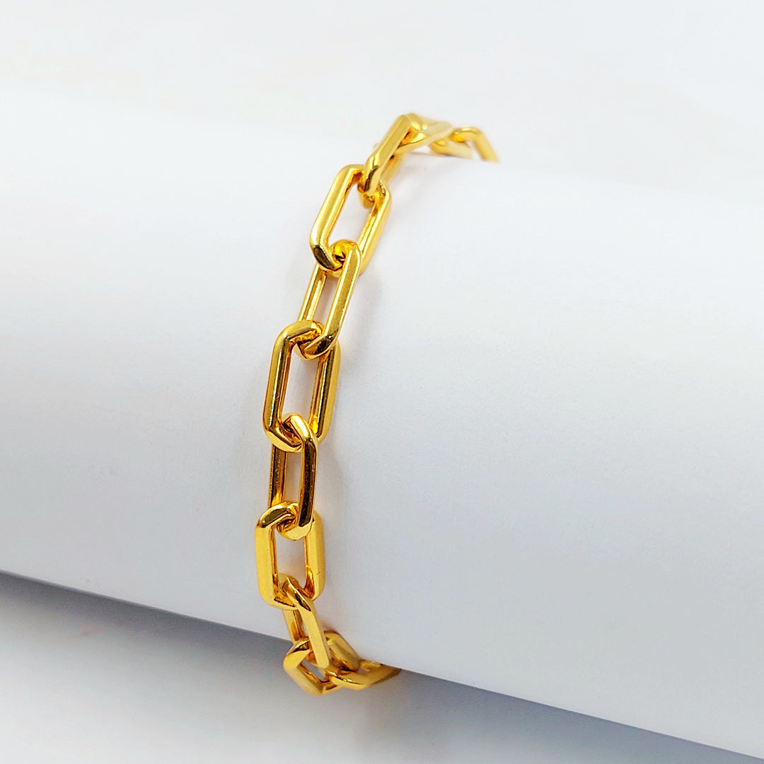 Deluxe Paperclip Bracelet Made of 21K Gold by Saeed Jewelry 