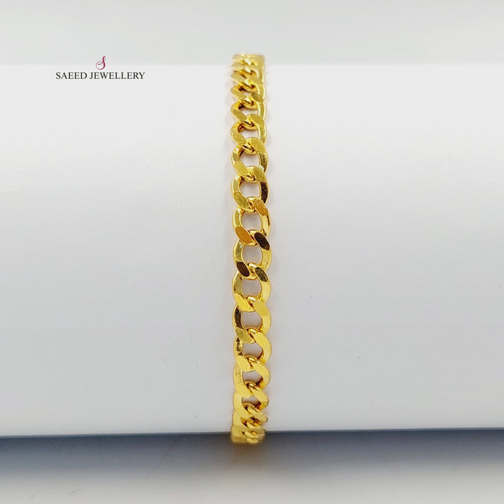 21K Gold 2.5mm Curb Bracelet by Saeed Jewelry - Image 1