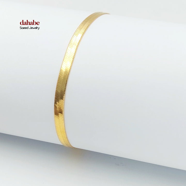 21K Gold 5mm Snake Chain Bracelet