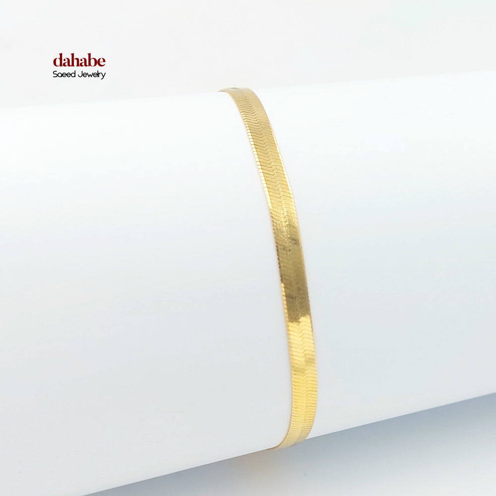 21K Gold 5mm Snake Chain Bracelet