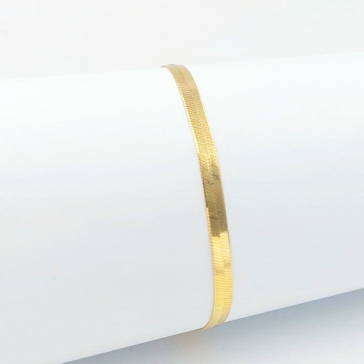 5mm Snake Bracelet Made of 21K Gold by Saeed Jewelry 