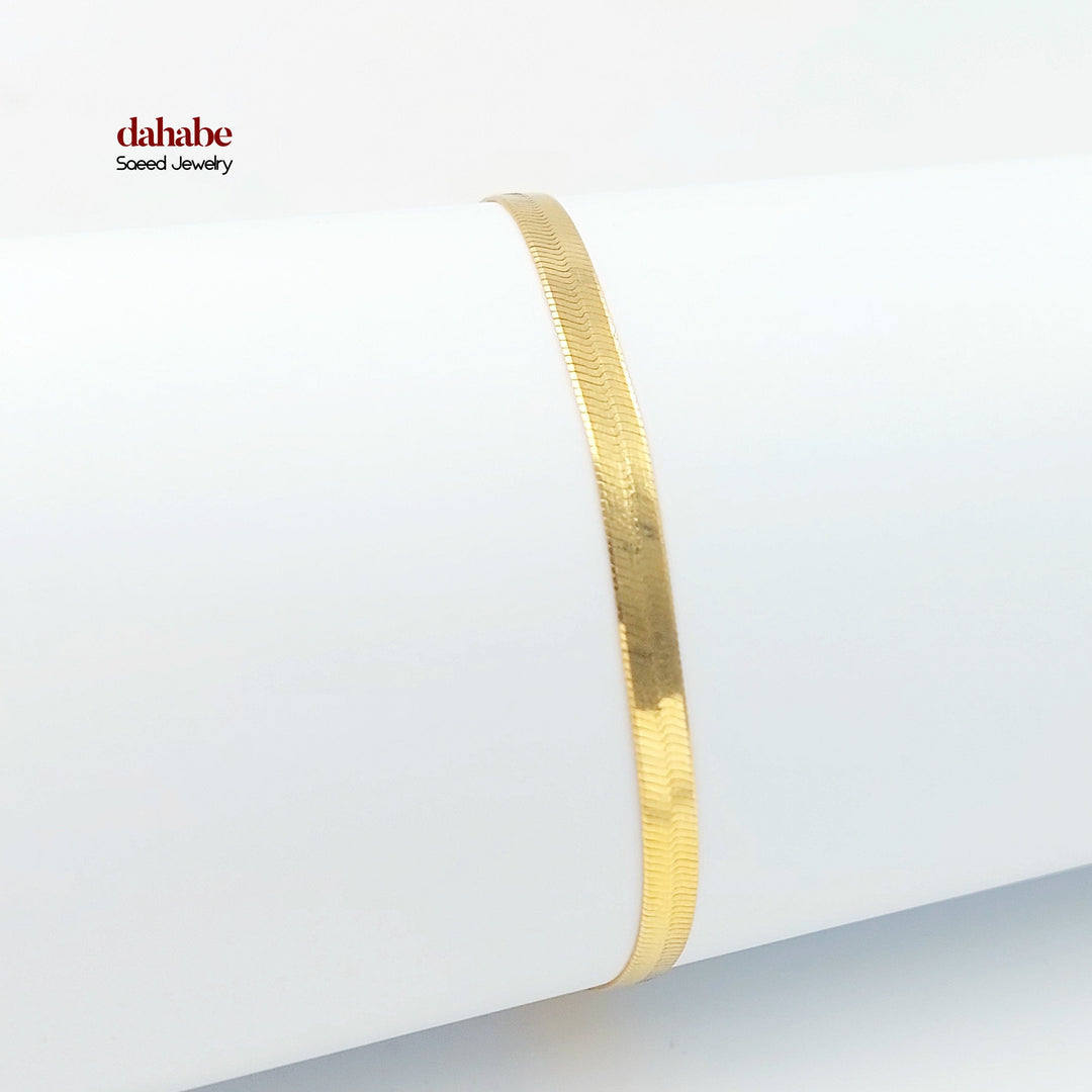 21K Gold 5mm Snake Chain Bracelet