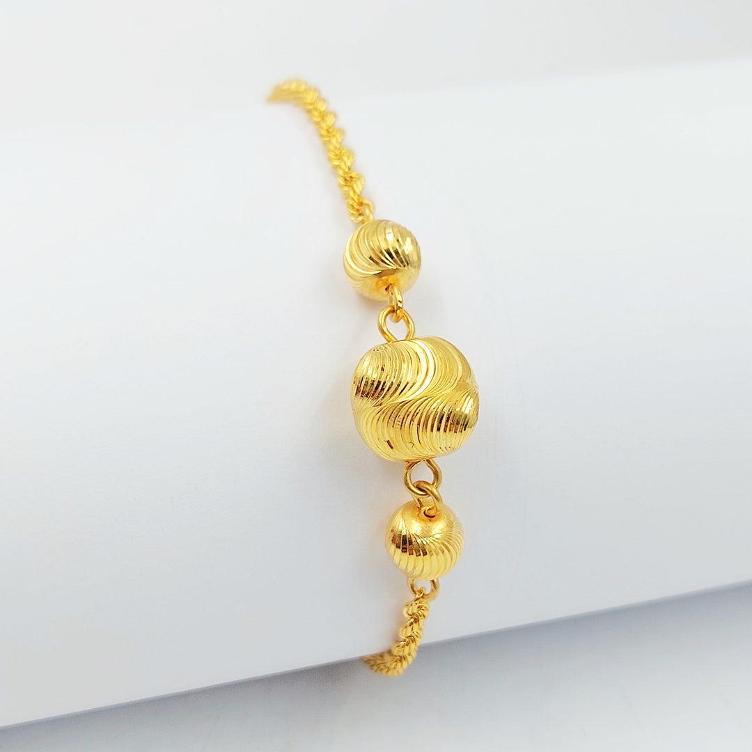 21K اسوارة مسبحة طابات-مجوهرات الشيخ سعيد-Saeed Jewelry 